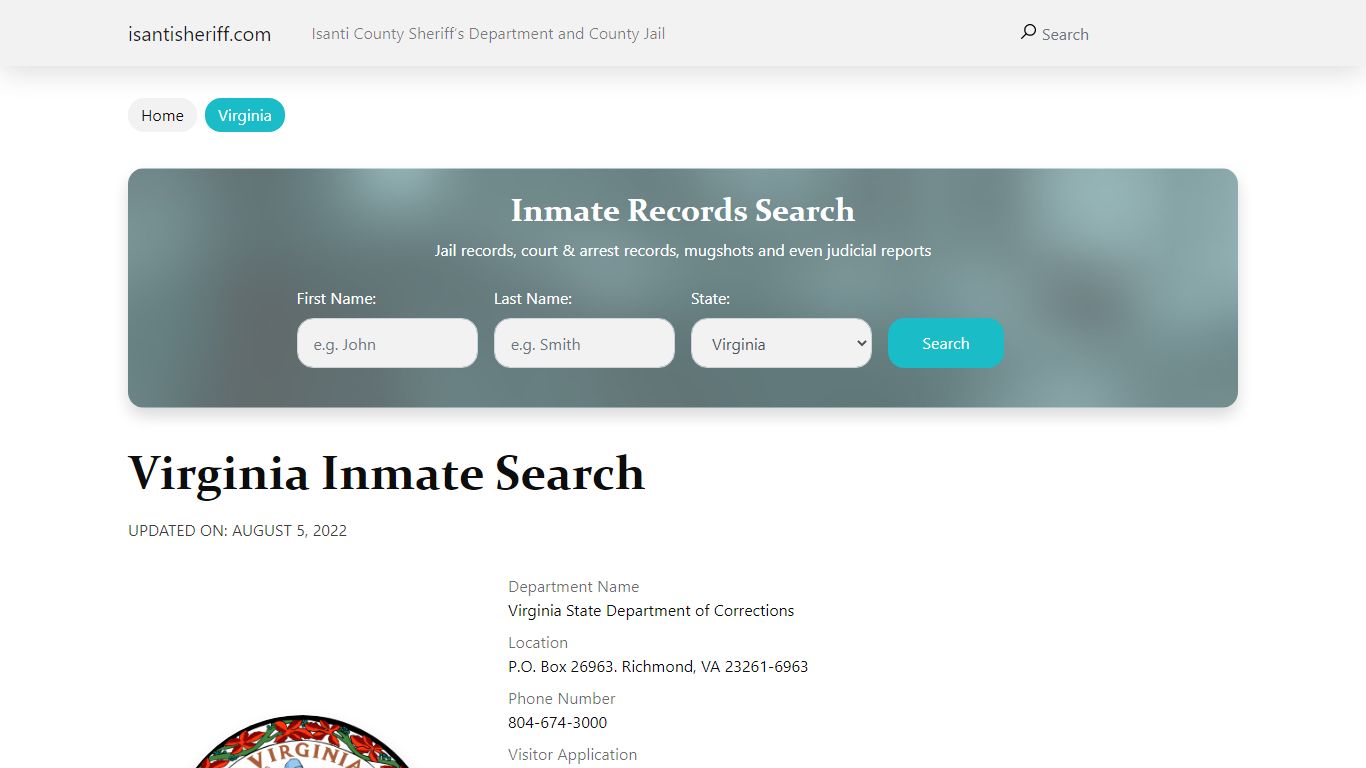 Nottoway Correctional Center Inmate Search, Visitation, Phone no ...